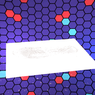 Animated gif of footprint