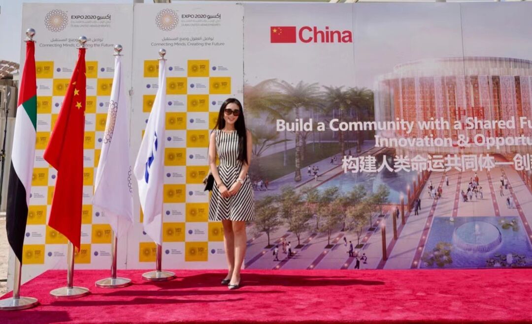 Jacqueline Wang at an Expo in China.