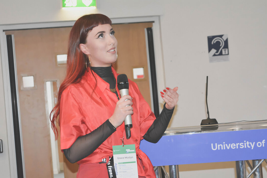 Grace Mostyn presenting at the Venture 2018 finals