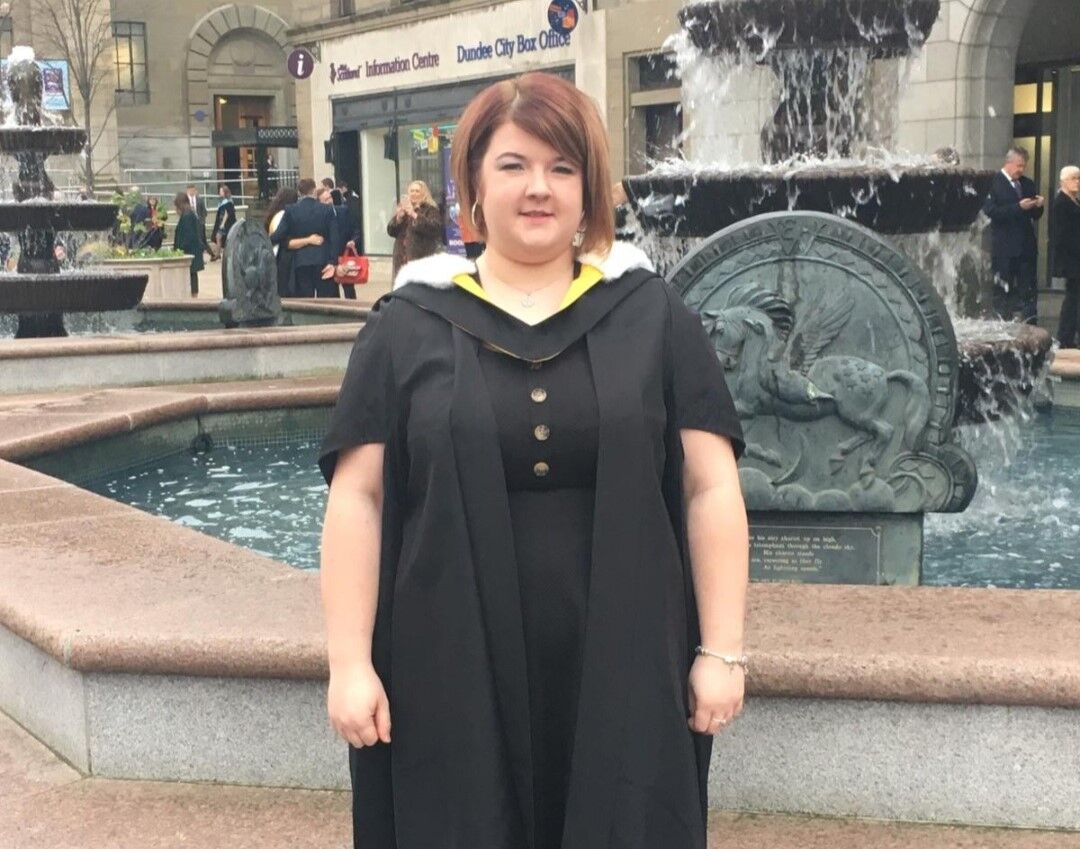 Shannon Napier in Graduation robes