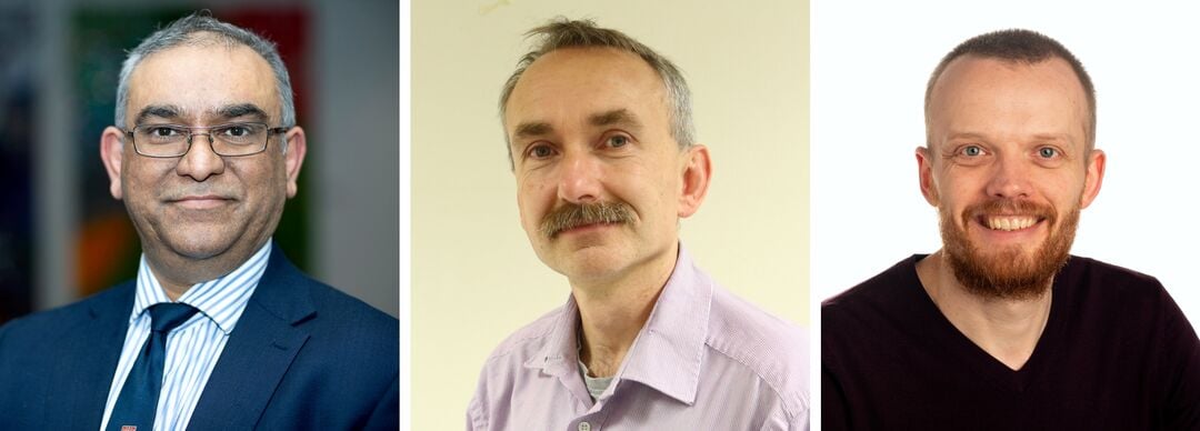 Left to right: Professor Arpit Jariwala, Dr Tim Drew, and Dr Andrew J. Murphy