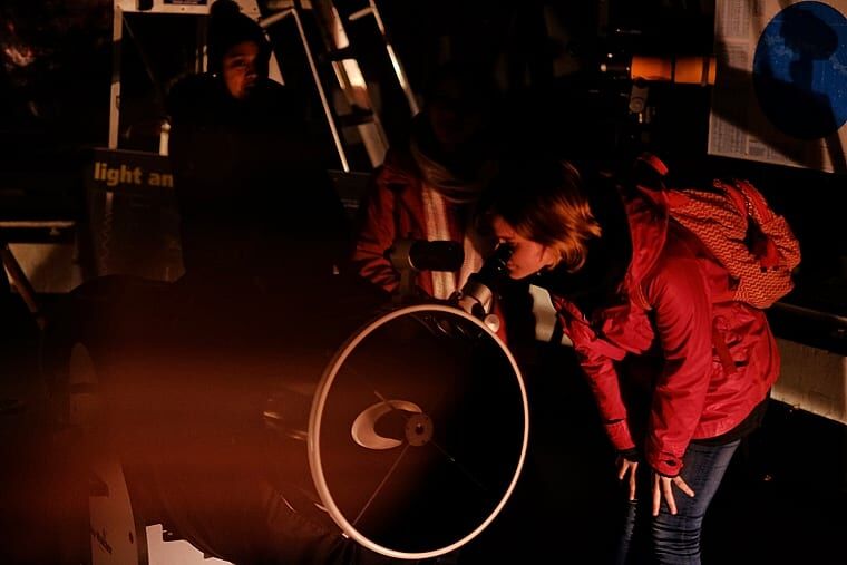 Looking thru a telescope