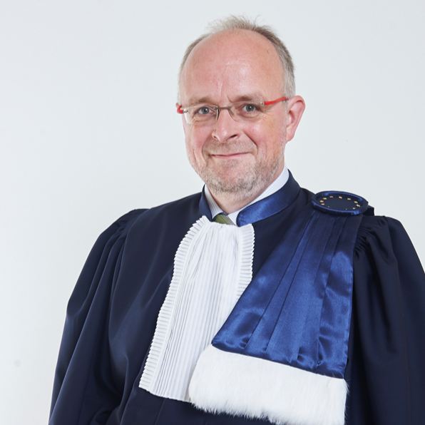 Man wearing legal robes