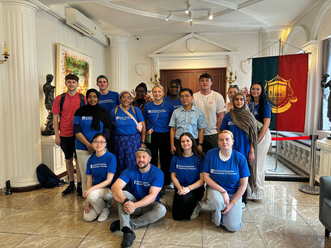 A group of student ambassadors in Vietnam