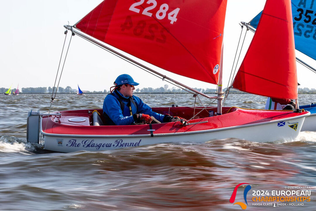 Sail boat taking part in HANSA European singles race