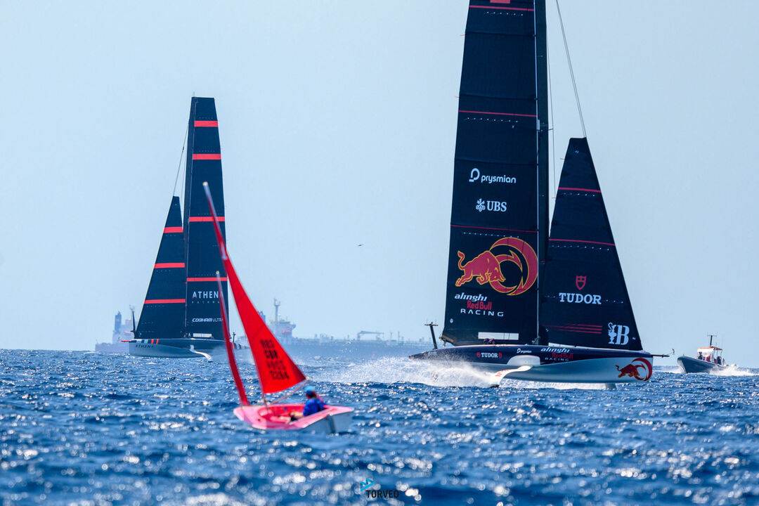 Kakapo Open Race in Barcelona with AC75 in the background