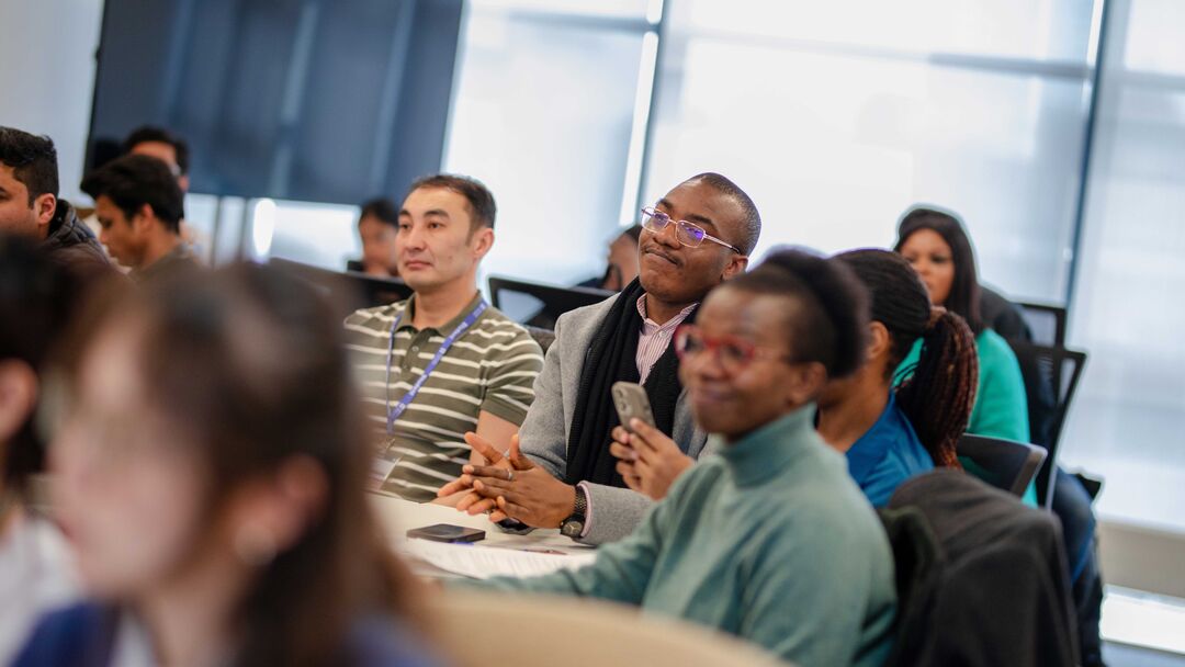 A group of people attending the International Student Symposium - Learn How to Shortlist a CV workshop