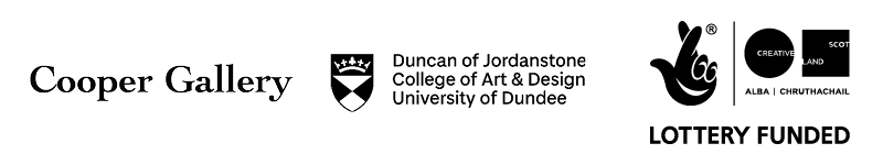 logo block Cooper Gallery, DJCAD, Creative Scotland