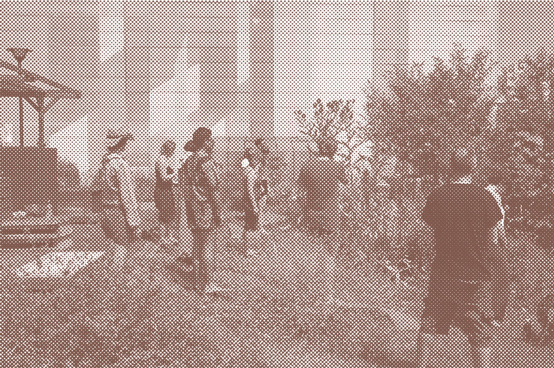 A group of people gathering outdoors 