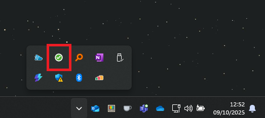 Notification tray expanded to show more icons