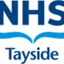 NHS Tayside in blue text