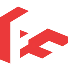 Fast Familiar logo depicting a red 3D F with a second visible in its shadow